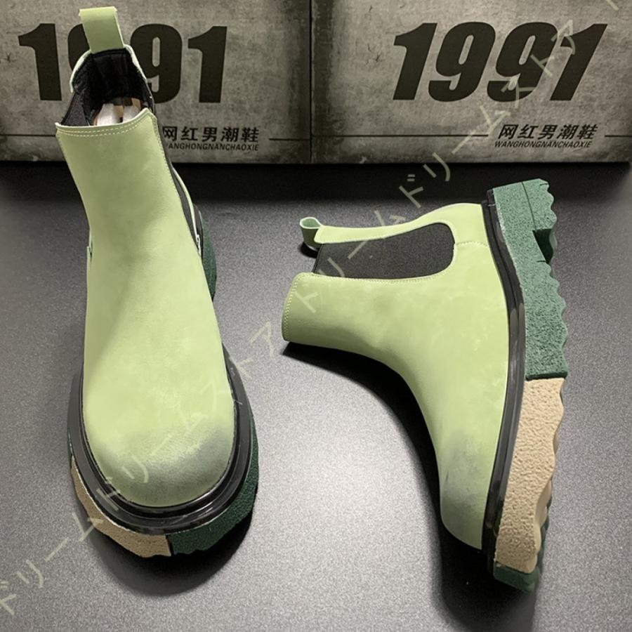 ブーツ メンズ サイドゴア スウェード スエード ラウンドトゥ チェルシーブーツ 裏起毛 大きいサイズ プレーントゥ 防寒 防滑 ブラック 黒 ネイビー