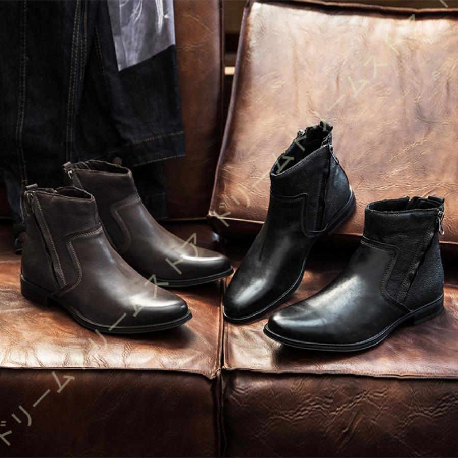 7953円 売れ筋ランキングも ショートブーツ メンズブーツ メンズ ブーツ ビジネスシューズ ビジネスブーツ 本革 カジュアルシューズ サイドジップ レインシューズ ワークブーツ