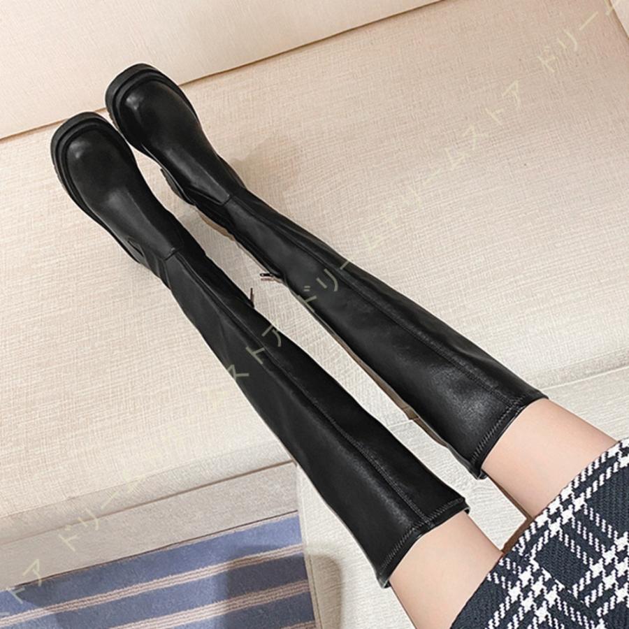 再再販 ストレッチ レディース ジョッキーブーツ ハイヒール ロングブーツ サイドファスナー 長靴 プラットフォーム ファッション ロング丈 サイハイブーツ 美脚 ジョッキーブーツ サイズ 25 0cm Www Projectcorfu Com