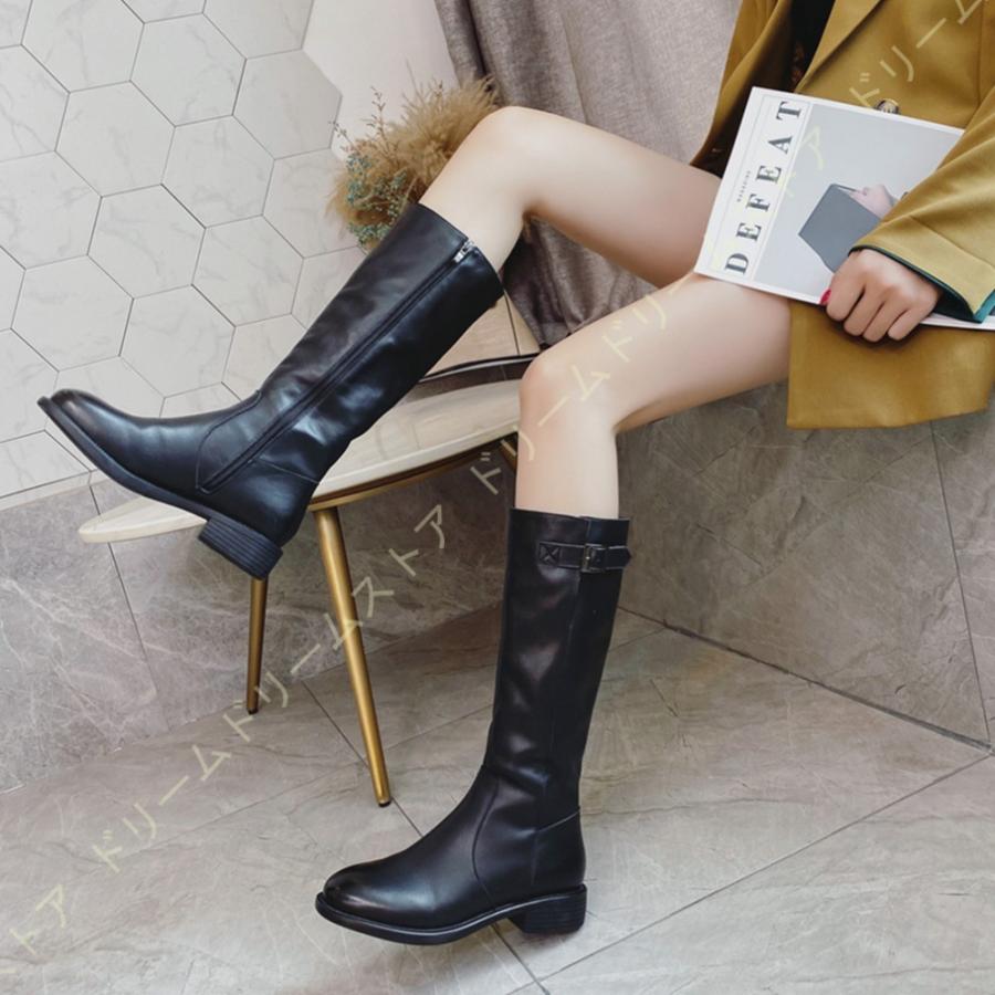 人気メーカー ジョッキーブーツ ロングブーツ 本革 太め 筒周り ロング丈 ブーツ レディース サイドジッパー 太ヒール 履き心地良い ライディング ブーツ 美脚 ラウンドトゥ 小売価格 Www Superavila Com