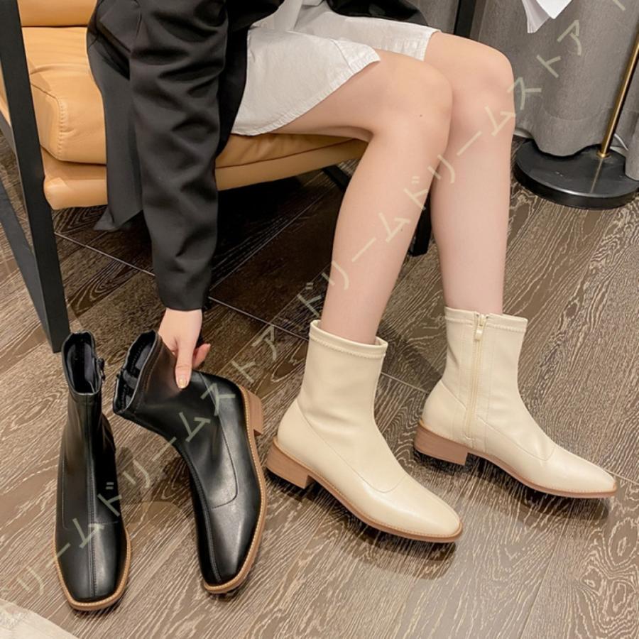 ショートブーツ レディース 黒 美脚 歩きやすい 幅広 ブーティ 痛くない ハイヒール ブーツ 袴 太ヒール チャンキーヒール レディース靴 スクエアトゥ その他ブーツ 特価ブランド