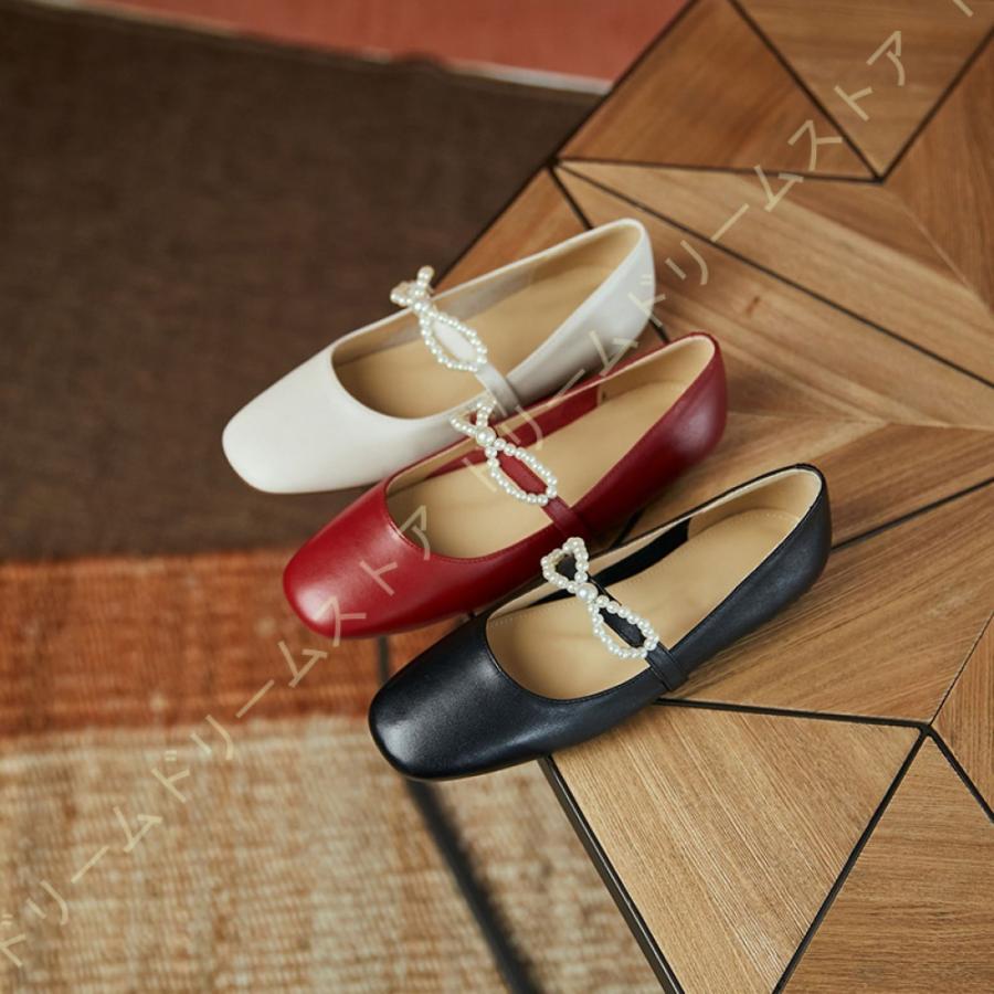 通販値段 スクエアトゥ 1cm ヒール レディース パンプス 歩きやすい 走れる リボン かわいい レディースパンプス バレエフラット シューズ ぺたんこ靴 定番パンプス オンラインストア特売 Www Superavila Com