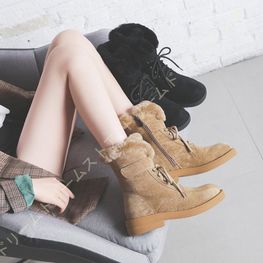 保温 裏起毛 ムートンブーツ レディース ショート レースアップ サイドジップ おしゃれ 滑らない まとめ買い 防寒 スノーシューズ スノーブーツ 防水 冬 靴