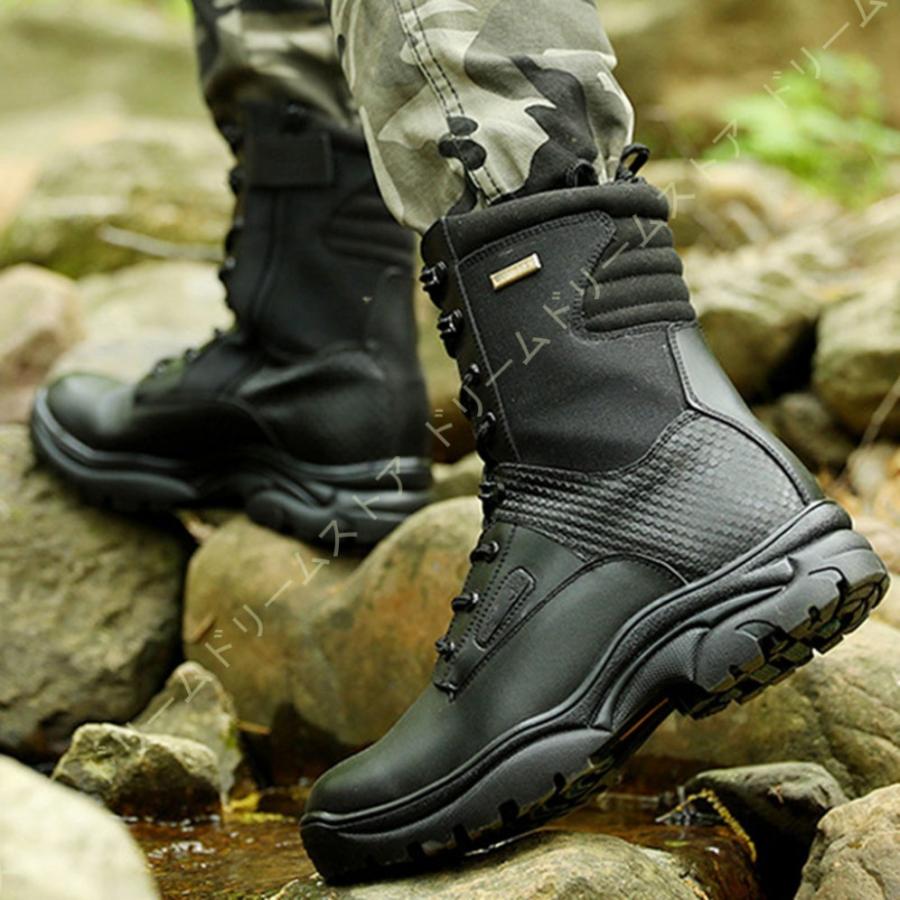 ミリタリーブーツ ブーツ メンズ ジャングルブーツ バイク用 男性 登山 通気性 かっこいい メンズブーツ ハイカット 耐磨耗 カジュアル 大きいサイズ ミリタリーブーツ ご注文後のキャンセルはお受けいたしかねます 確認済み