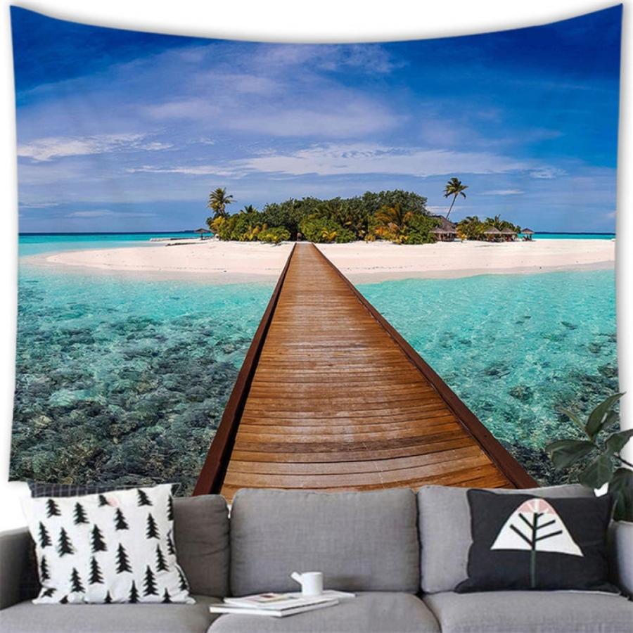 市場 東宝 横幅150cm 縦幅100cm インテリア ハワイ 布ポスター タペストリー