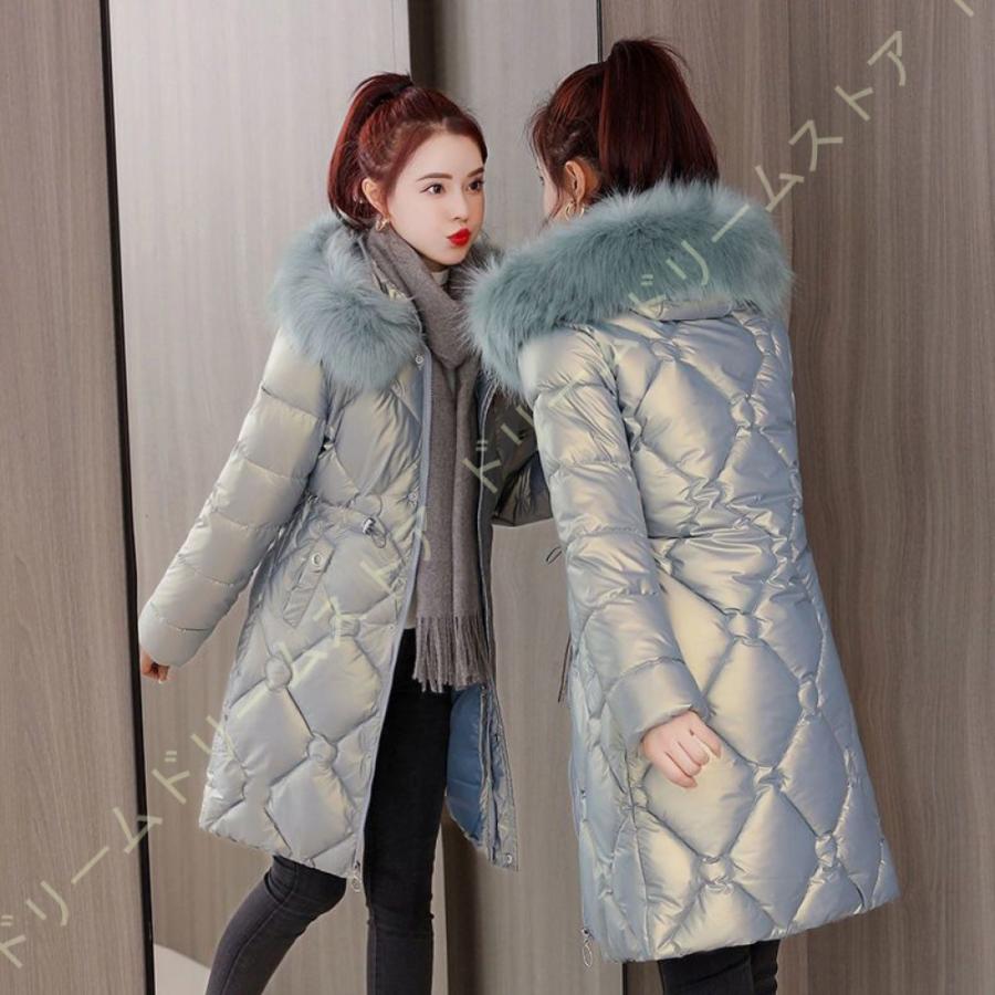 ファーフード付き ダウンジャケット ベンチコート ロングダウンコート レディース ダウンコート ロング丈 冬服 防寒着 あったか 激安通販販売