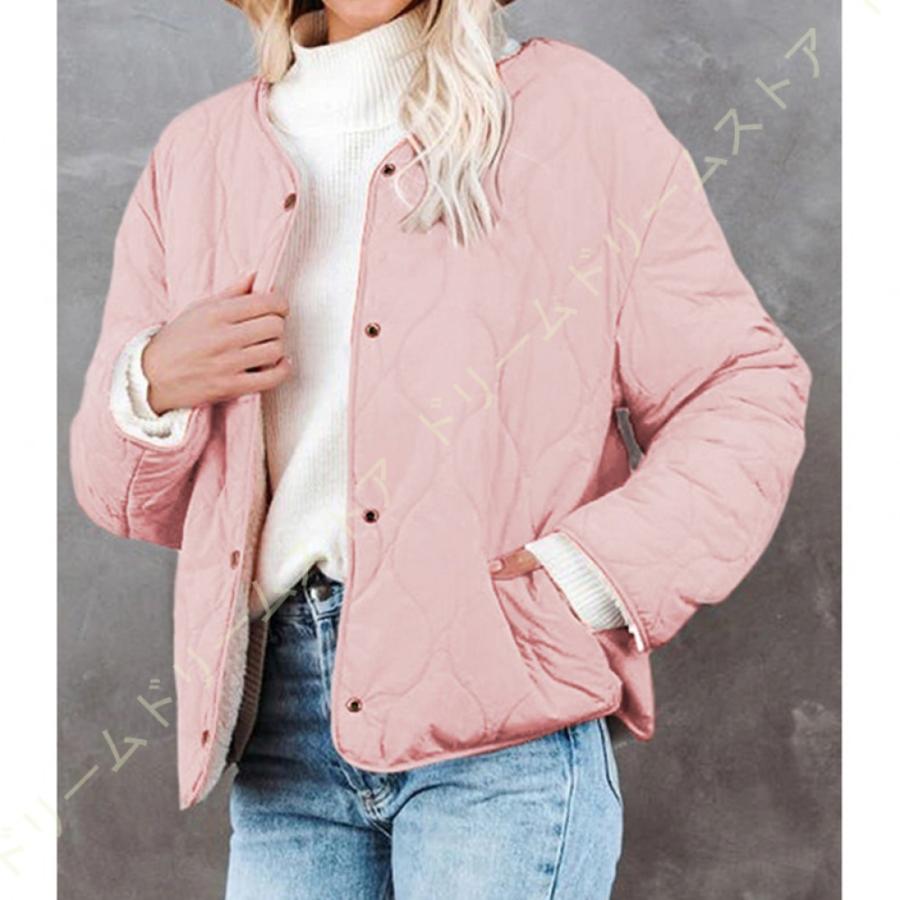 人気商品 キルティングジャケット 秋 キルトコート 韓国ファッション 体型カバー 春服 暖かい ゆったり ブルゾン 羽織り ライトアウター Vネック レディース ダウンコート カラー 黒 Dev Cloudenergi Com