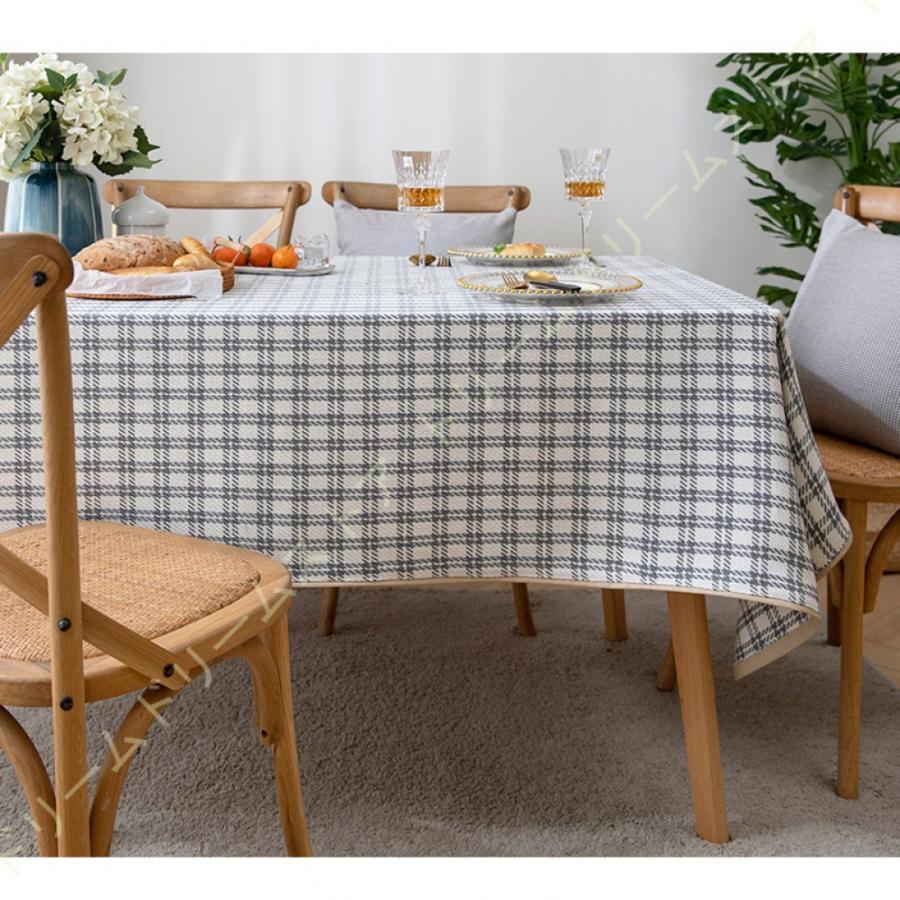 魅了 チェックデザイン テーブルクロス テーブルセンター プレゼント ギフト 新生活 新居 引越し祝い 新築 食卓 在宅 おしゃれ 北欧 テーブルクロス コットンリネン お1人様1点限り Nitaisevinimataji Com