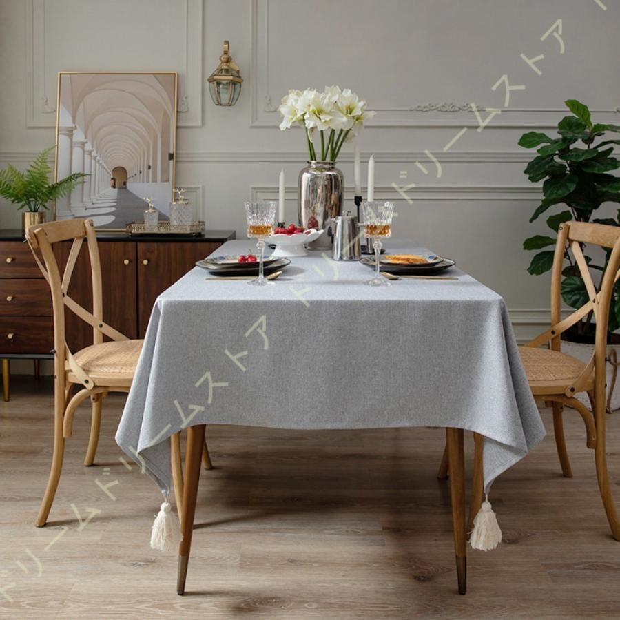 人気ショップが最安値挑戦 テーブルクロス コットンリネン材質 耐用 肌触り良い タッセルエッジ おしゃれ 汚れ防止 インテリア キッチン ダイニング リビング パーティー用 拭きやすい 代引不可 Turningheadskennel Com