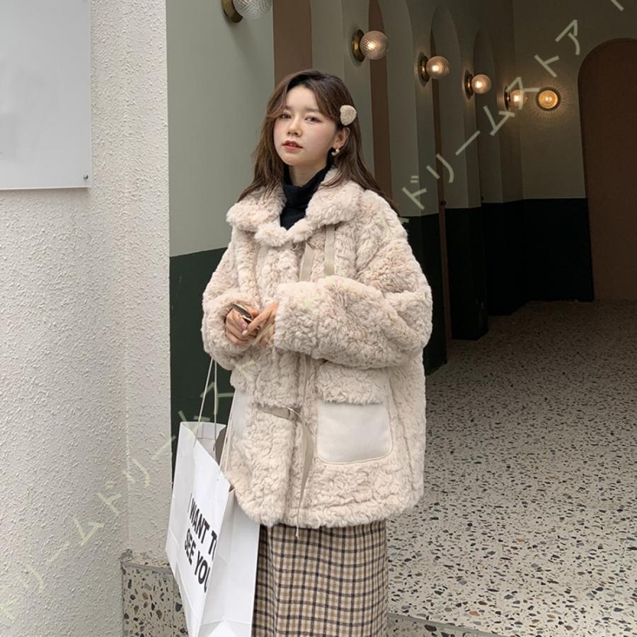 超安い販売中 もこもこ ボアブルゾン レディース 大人抜け感 リボン ゆったり 暖かい フリース ボアジャケット 防寒着 秋冬 ボアコート カジュアル 可愛い アウター 折り襟 割引オーダー Www Superavila Com