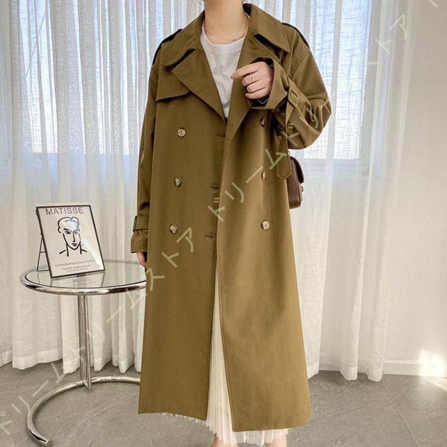トレンチコート チェスターコート レディース 秋 冬 防寒 防風 長袖 無地 ポリエステル 大きいサイズ ゆったり 体型カバー ファッション きれいめ カジュアル 激安大特価