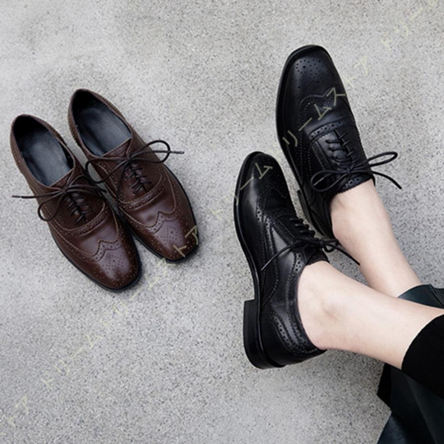 レースアップシューズ おじ靴 オックスフォードシューズ レディース 革靴 レースアップ 通勤靴 通学靴 紐靴 ウィングチップ カジュアル フォーマル 本革 X3b 56y Vnl ドリームドリームストア 通販 Yahoo ショッピング