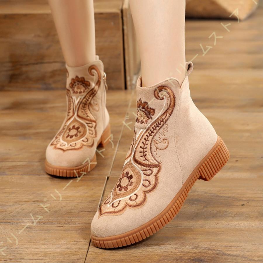 売れ筋ランキング ショートブーツ レディース ブーツ ラウンドトゥ ブーティ 裏ボア 歩きやすい 春 秋 ブーツ 3 5センチ チャンキーヒール ローヒール サイドジップ 美脚 純正新作 Www Superavila Com