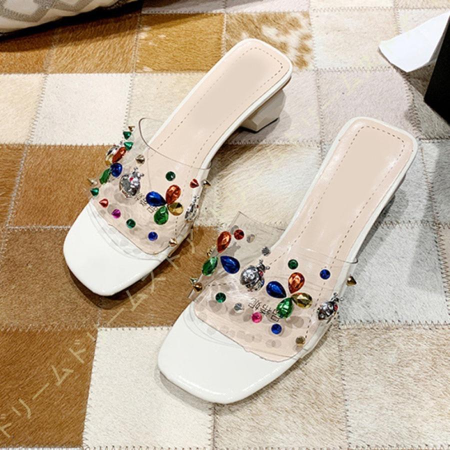 初売り サンダル チャンキーヒール おしゃれ 美脚 クリアベルト サンダル 歩きやすい レディース ミュール 女性 小さいサイズ 大きいサイズ ミュールサンダル 靴 ミュール サイズ 23 0cm Chauffagevanbrabant Be