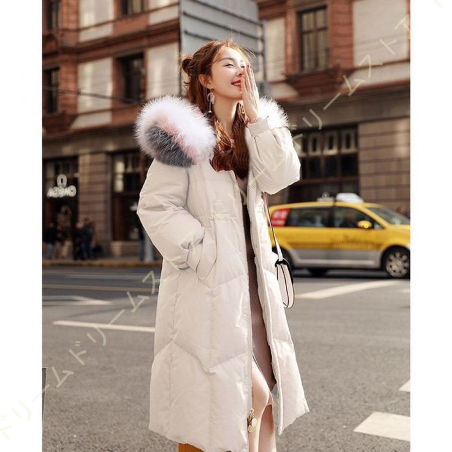 信頼 防寒服 軽量 ロング ファー付き ダウンジャケット レディース ダウンコート ロング ファー付き ダウンジャケット レディース ダウンコート アウター おしゃれ かわいい スリム 大きいサイズ アウター 冬 フード付き コート アウター Dagl Tg