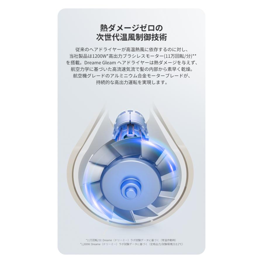 dreame (ドリーミー) Gleam 速乾 ヘア ドライヤー 大風量 軽量 高速