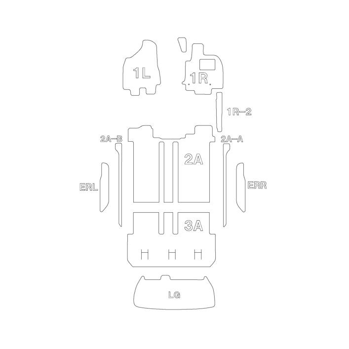 ​限​定​販​売​ エスティマハイブリッド フロアマット AHR20W H18/6-H24/4 カスタムマット 1台分 Clazzio(クラッツィオ) ET-0295-Y108