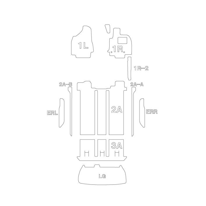 日本製造 エスティマハイブリッド フロアマット AHR20W H28/6-R1/10 カスタムマット 1台分 Clazzio(クラッツィオ) ET-1535-Y101