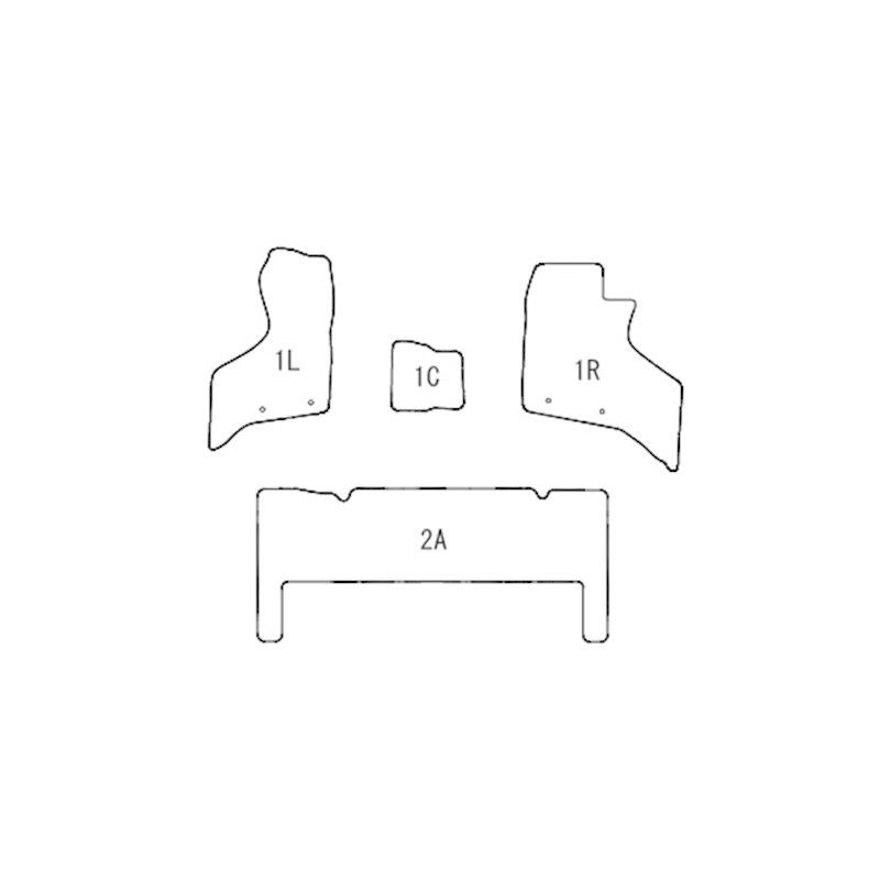 ハイゼットカーゴ フロアマット S700V S710V S710W R4/1- カスタムマット 1台分 Clazzio(クラッツィオ) ED-6606-Y901｜dreamers-shop｜04