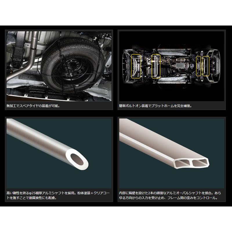 GENB ハイエース サポートバー 200系 標準ボディ/2WD フレームサポート 