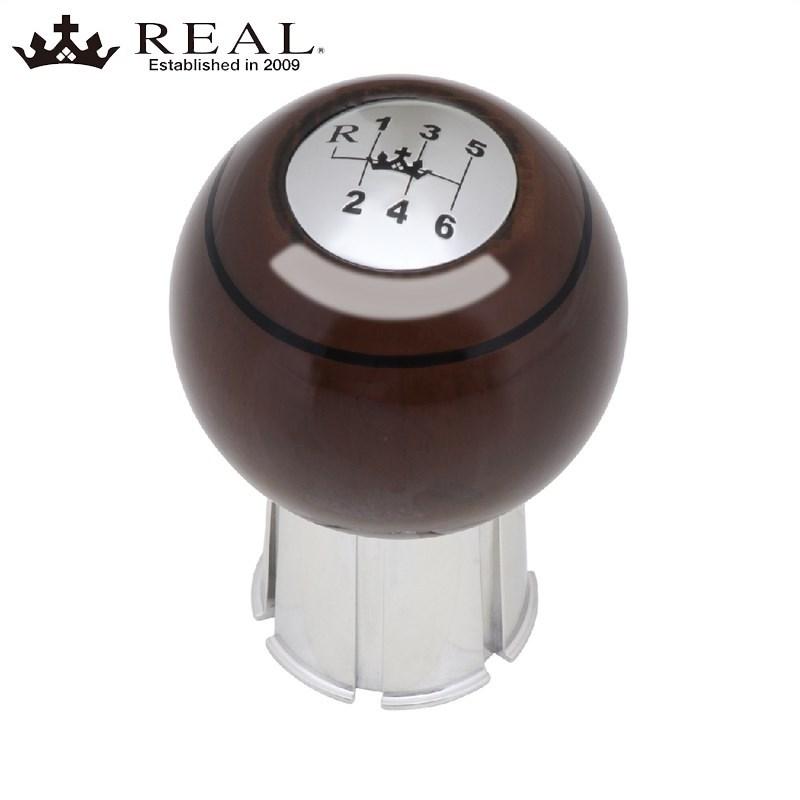 ロードスター シフトノブ ND5RC H27/5- NDダークブラウンウッド/ライン REAL(レアル) SK-MZC-BRWL