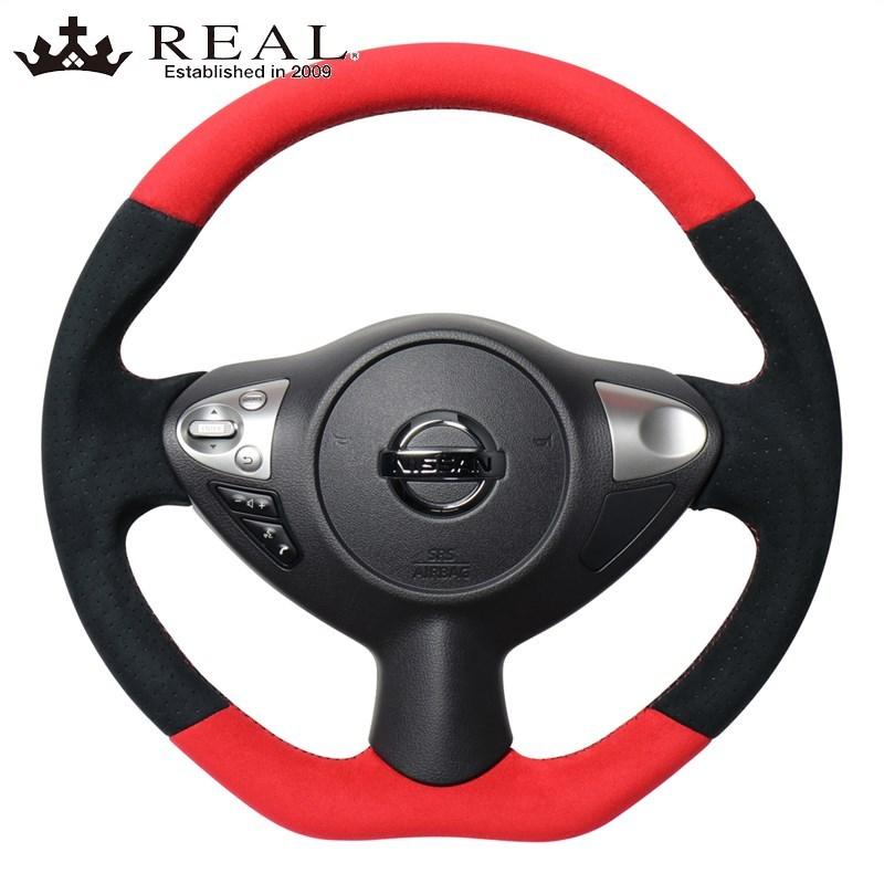 320mm ステアリングホイール 赤黒　即納　良好◎ モモ形状 MOMOステアリング レッドステッチ レザー 32Φ GRIP ROYAL