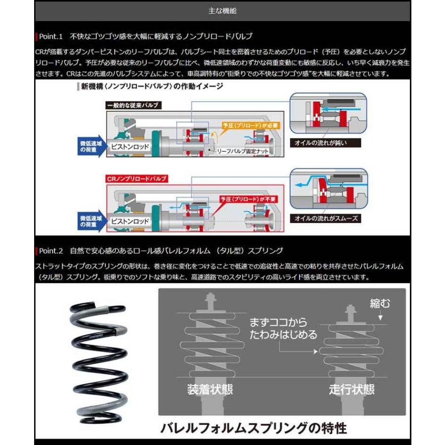 スカイライン 車高調 YV37 H26/11-R1/9 サステックPRO-CR TANABE(タナベ) CRYV37K｜dreamers-shop｜03