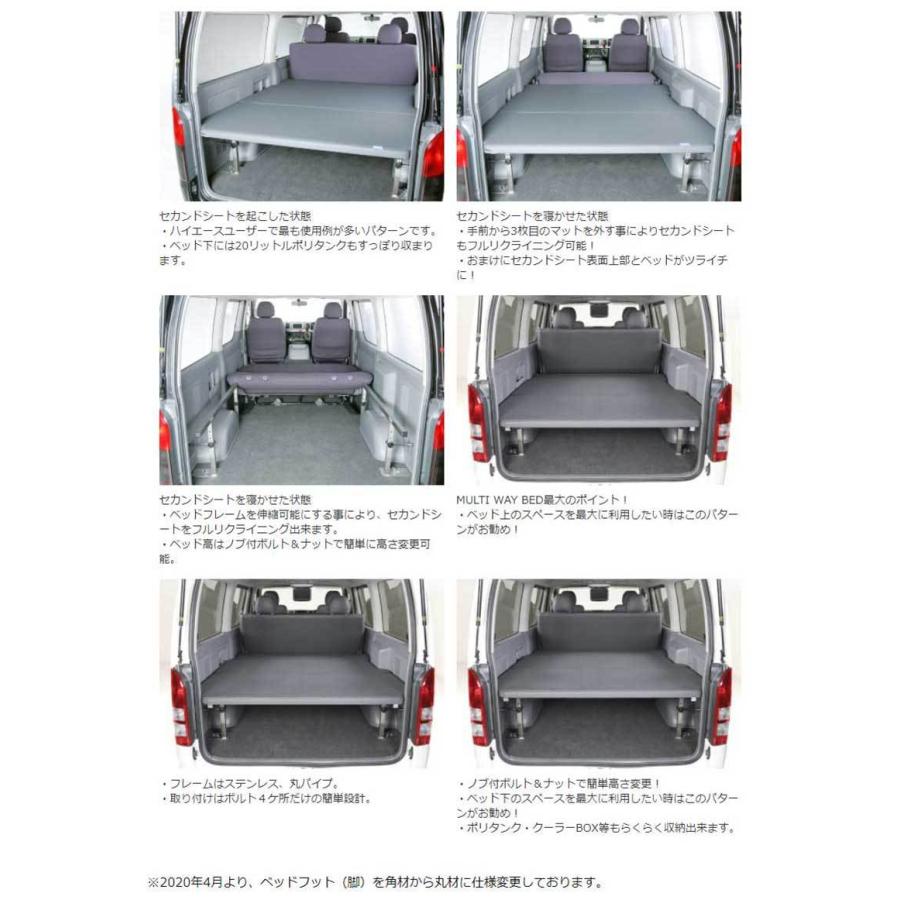 ハイエース200系ベッドキット、おまけでサンシェード、セカンドシート 