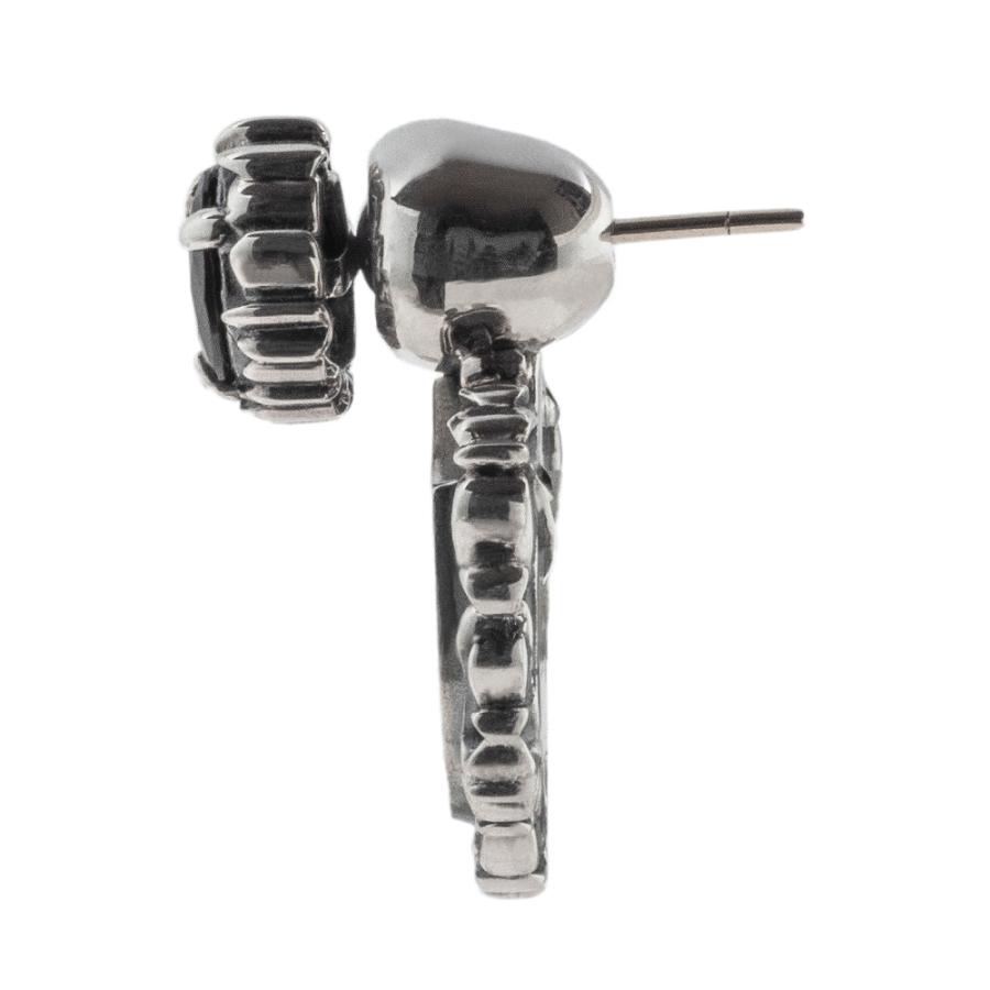 フープピアス メンズ ブランド シルバー シールド型 シンプル 1p 片耳 おしゃれ シルバー925 リングピアス 激安 超特価