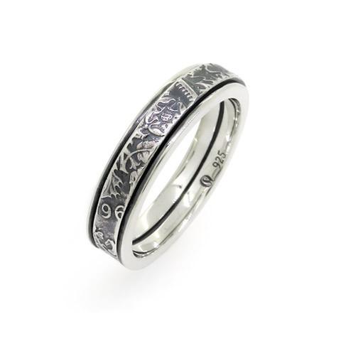 【最安値】 Silver Aqua アクアシルバー メーカー取り寄せ品 ASR-203F幸せのコイン6ペンスコインシルバーリング 指輪 レディース 925メンズ シルバーリング 指輪
