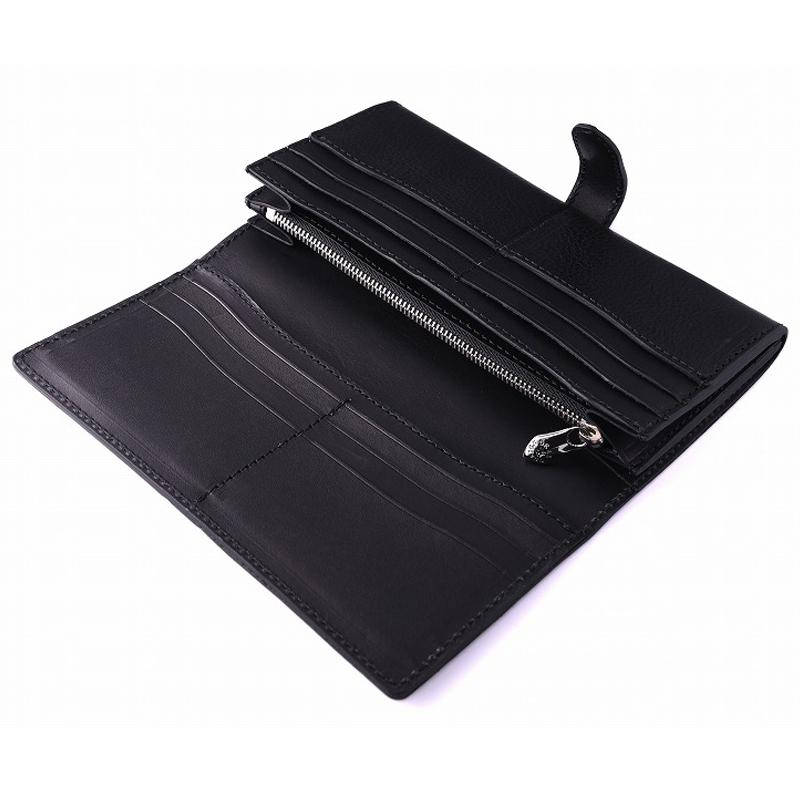 DEAL DESIGN(ディールデザイン) 長財布 黒 ラウンドファスナー/型押し レザー DEAL DESIGN - DEAL DESIGN(ディールデザイン) 長財布 黒 ラウンド