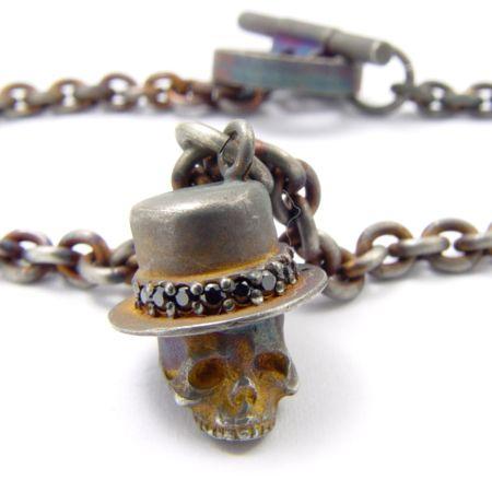 メーカー取り寄せ品 ホロウ HOLLOOW スカルチャーム RUST ネックレス メンズ 個性 シルバー925 HO-KHP-239RS