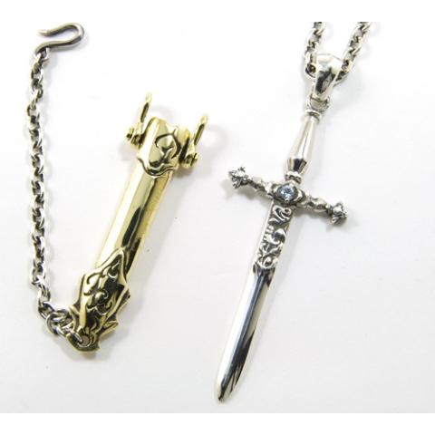 セインツ SAINTS 聖剣 ネックレス ソードシルバー鞘 ゴールド 長渕剛 SAINTS セインツ 聖剣 シルバー ネックレス 長渕剛 さん 着用 モデル