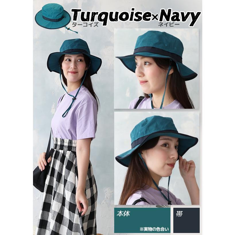 帽子 ハット レディース ｜ 男女兼用 あご紐付き撥水アウトドア