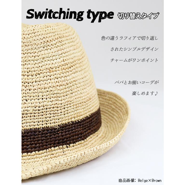 帽子 レディース ハット ｜ ラフィア スナップブリル中折れハット2