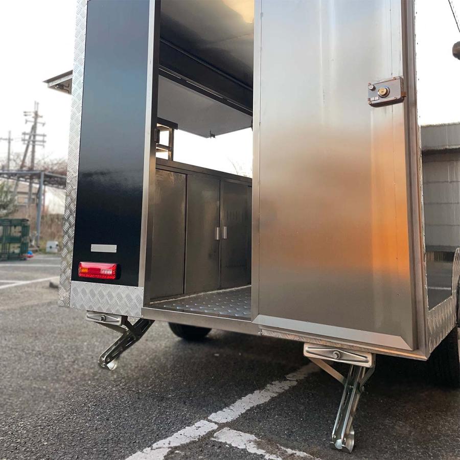 キッチンカー 移動販売車 LED照明 改造可能 キッチントレーラー ベース車両移動販売車 フードトラック 個人事業主 限定車 短納期 ブラック 訳あり 全国OK　　　_8