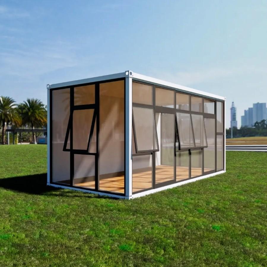 新品の組立式コンテナハウス プレハブ住宅 ユニットハウス 事務所 店舗 倉庫物置 喫煙所 更衣所 組み立て式 連結