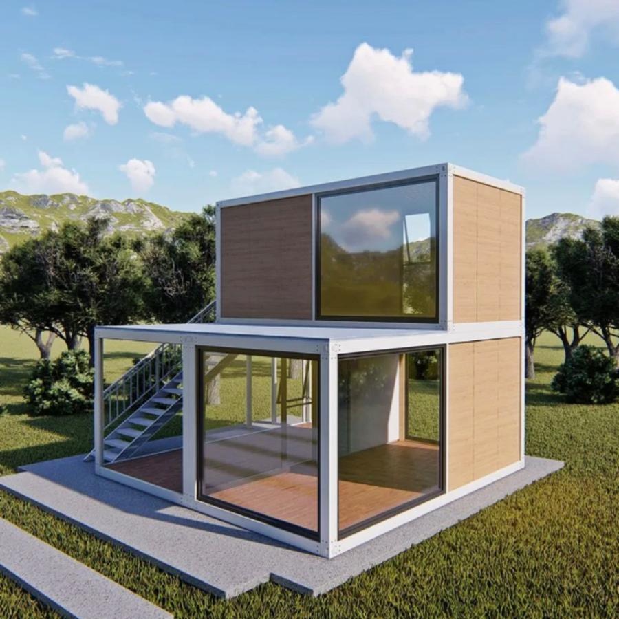 ユニットハウス プレハブ 事務所 上下連結 2階建 店舗 組み立て式 連結