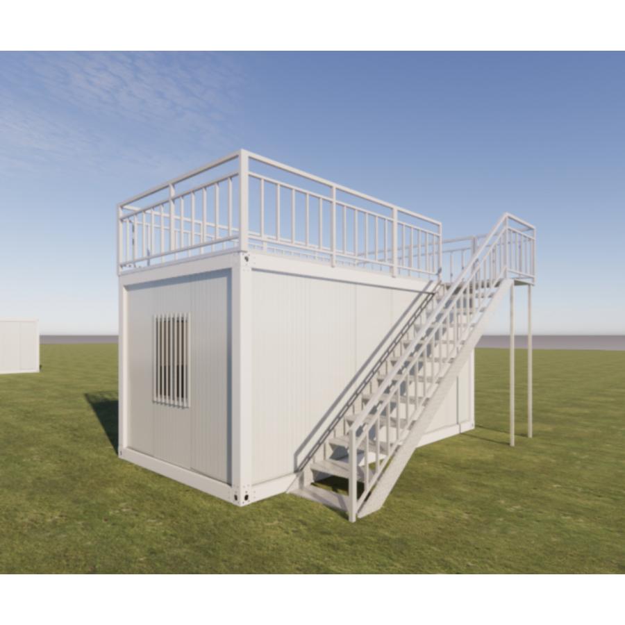 プレハブハウス折り畳み式 在庫有・即納可】仮設ユニットハウス 42㎡（約26畳）倉庫・事務所