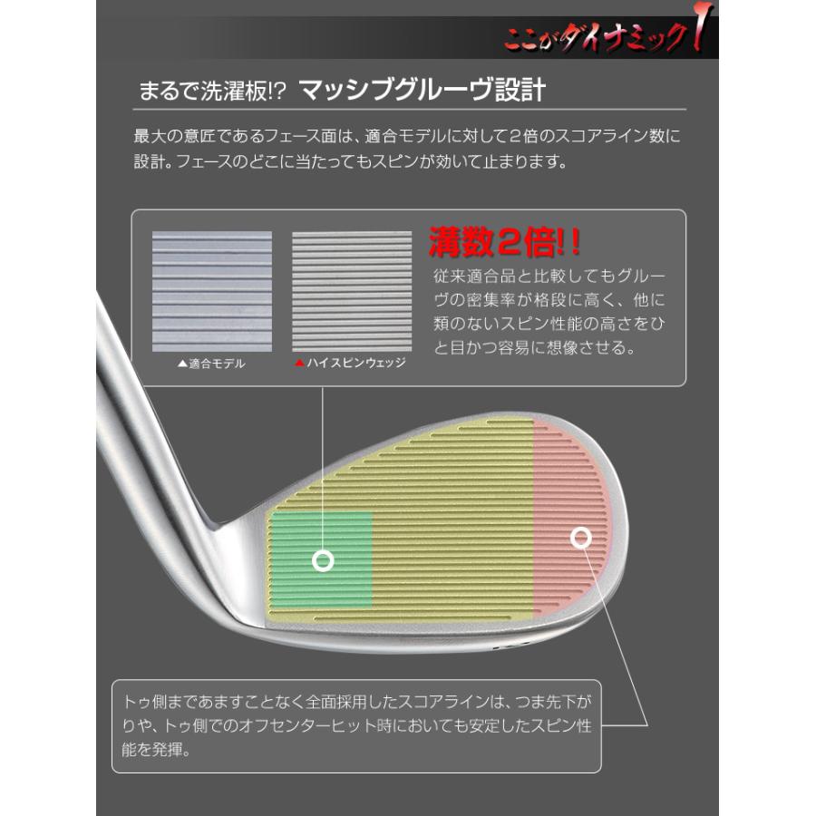 レフティ【新品2本セット】ハイスピン ウェッジ 52・57度　スチール ウェッジ 【レフティ】 ダイナミクス ハイスピンウェッジ 2本セット