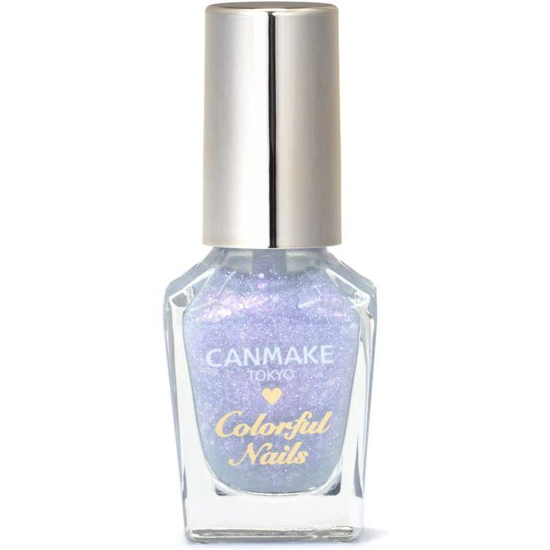 キャンメイク カラフルネイルズN68 シークレットワンダーランド マニキュア ポリッシュ パステル ブルー 水色 パール ラメ 大粒ラメ 多
