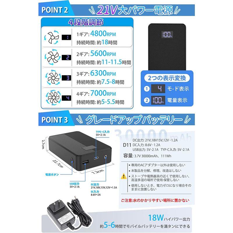 海外並行輸入正規品SOSU 「空調ウェア＋ファン2個＋21V超高出力