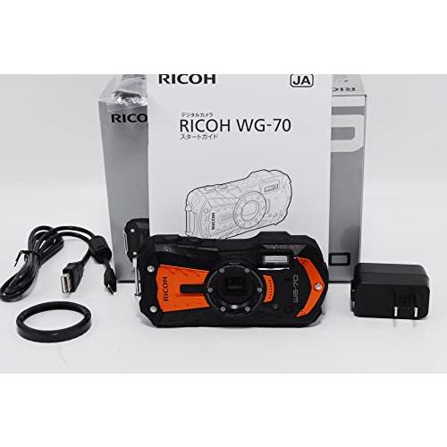 製品保証付き RICOH WG-70 オレンジ リコー本格防水デジタルカメラ 14m