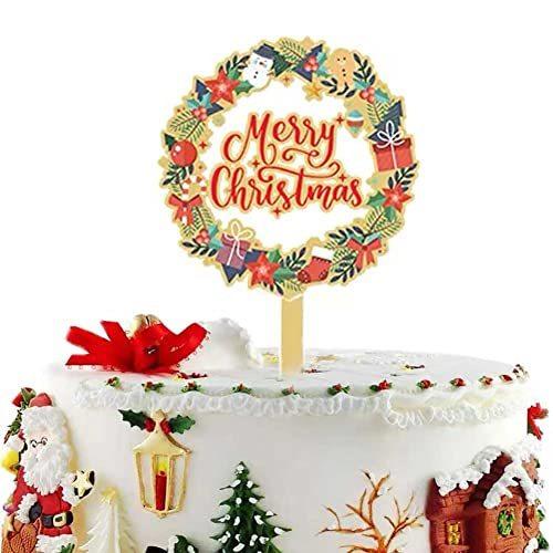 merry Christmas ケーキトッパー クリスマスケーキ飾り アクリル ケーキピック