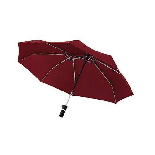 折り畳み傘 軸をずらした傘 レッド 8本骨 55cm UV加工 晴雨兼用 男女兼用 スプレッド