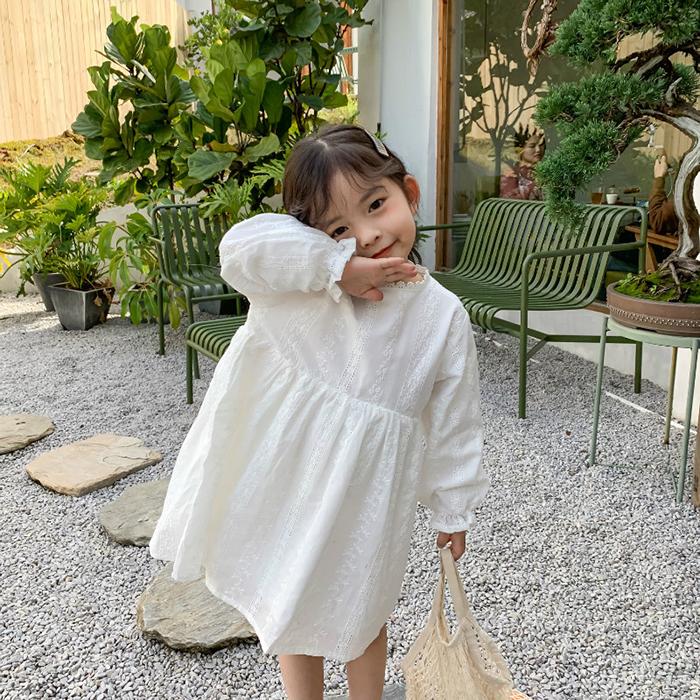 子供服 キッズ ワンピース 女の子 こどもコットンワンピース 姫系 白ワンピ レースワンピ フレア 韓国子供服 プリンセス カジュアル ベビーワンピ 出産祝い｜dreamkikaku｜05