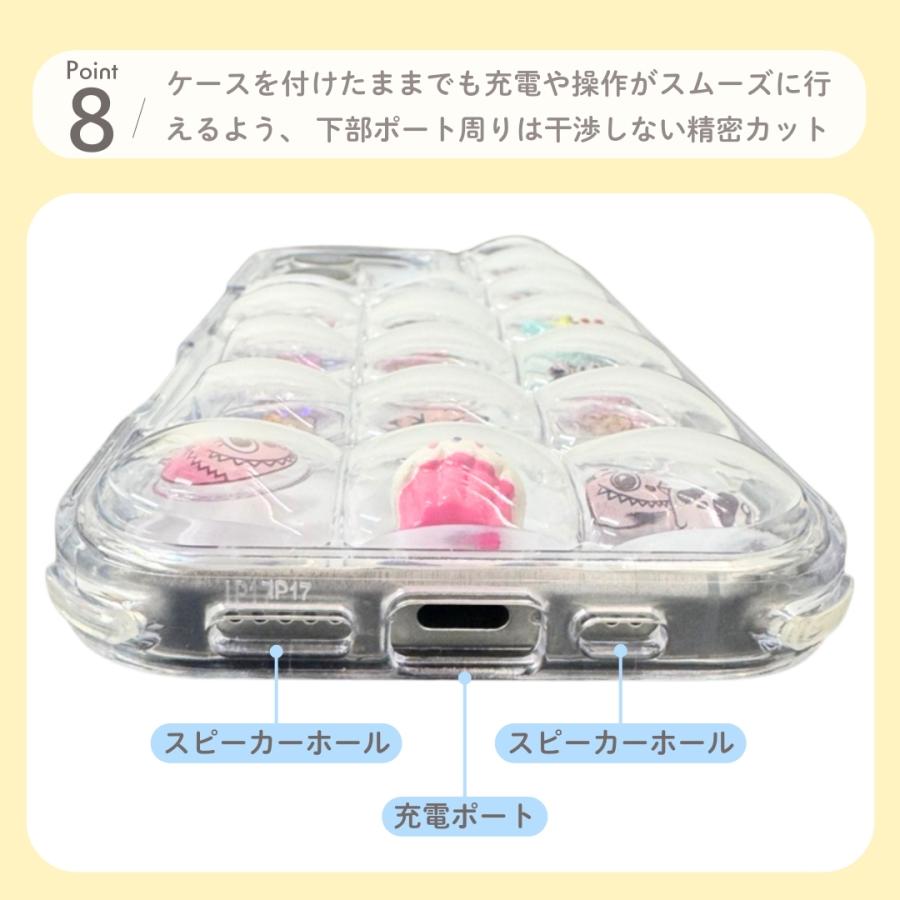 iPhone iPhone17 ぽこぽこ ケース iPhone16 pro アクスタ クリア