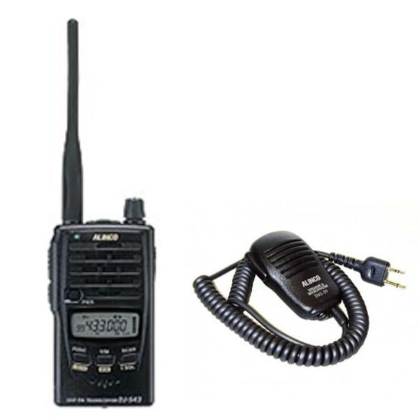 アマチュア無線機 ＆ スピーカーマイクセット　DJ-S42　アルインコ　アマチュア無線機　430MHz 生活防水 FM トランシーバー 2W + EMS-59 スピーカーマイク