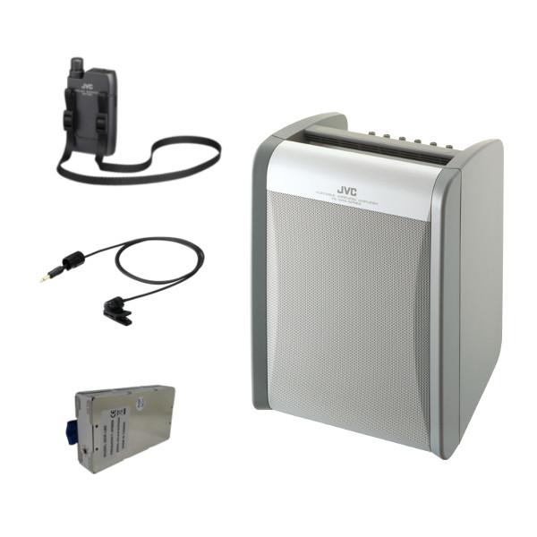 JVC ポータブルワイヤレスアンプPE-W50B(本体)+ペンダント型ワイヤレスマイク増設セット(WM-P980-WT-U85) + タイピンマイクユニット(WT-UM80) セット | JVCケンウッド