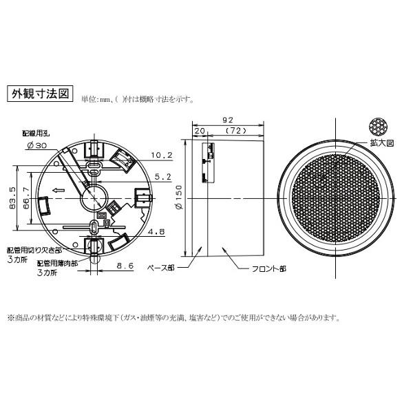 JVCケンウッド（JVC KENWOOD） JVC SB-HC106AT-W 防滴 天井 露出型